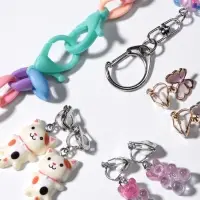 Набор детских украшений &laquo;Выбражулька. Сказка&raquo;, 5 предметов: цепочка единорог, 3 пары клипс, брелок мишка