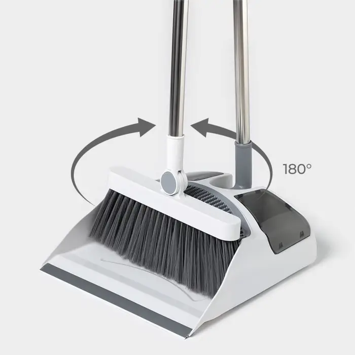 Щётка для пола Raccoon: совок 28&times;27&times;89 см, щётка 23&times;94 см, белая