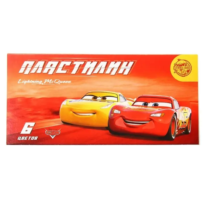 Пластилин 6 цветов 90 г «Чемпион, Тачки» Пластилин 6 цветов 90 г «Чемпион, Тачки»