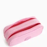 Косметичка - пенал на молнии с 2 отделами, розовая