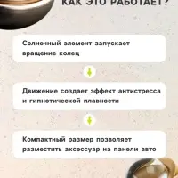 Ароматизатор на панель &laquo;Гравитационные кольца&raquo; золото