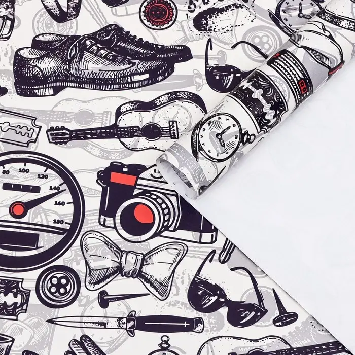 Бумага упаковочная, глянцевая «Мужской стиль», 60×90 см