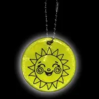 Светоотражающий элемент &laquo;Солнышко&raquo;, двусторонний, 4.7&times;4.7 см, салатовый