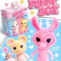 Игрушка - сюрприз Funny Box &laquo;Пушистые зверята&raquo;: фигурка, наклейки, МИКС