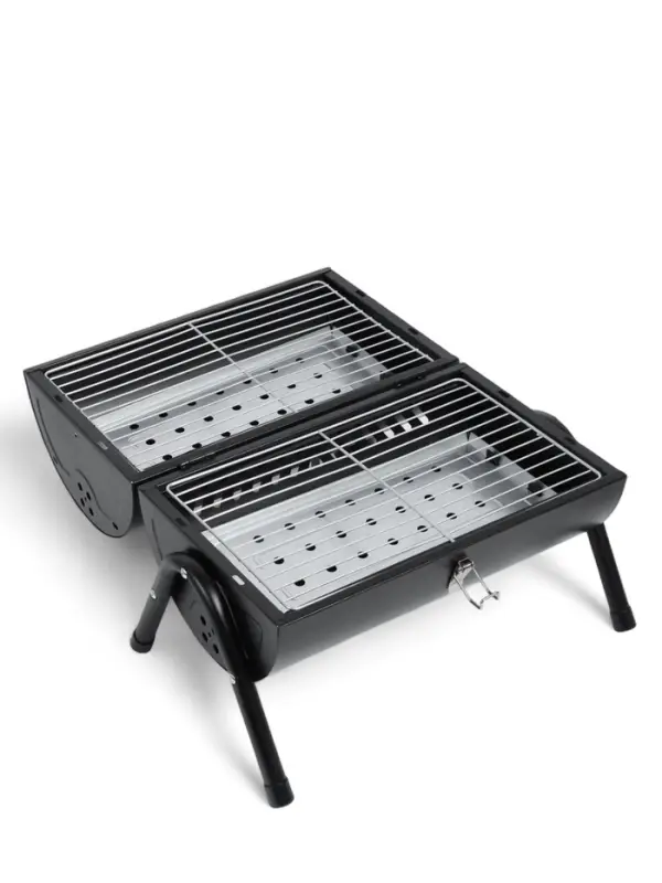 Гриль коптильня, 38×25×35 см, чёрная