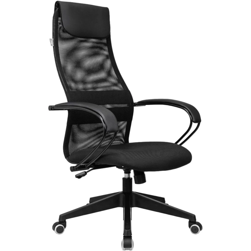 Кресло 0MX_VB_Бюрократ CH-607 черн TW-01 сетка/ткань с подгол,крест.пластик