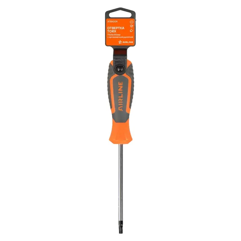 Отвертка TORX TX25x100мм, магнитный наконечник, пласт.подвес