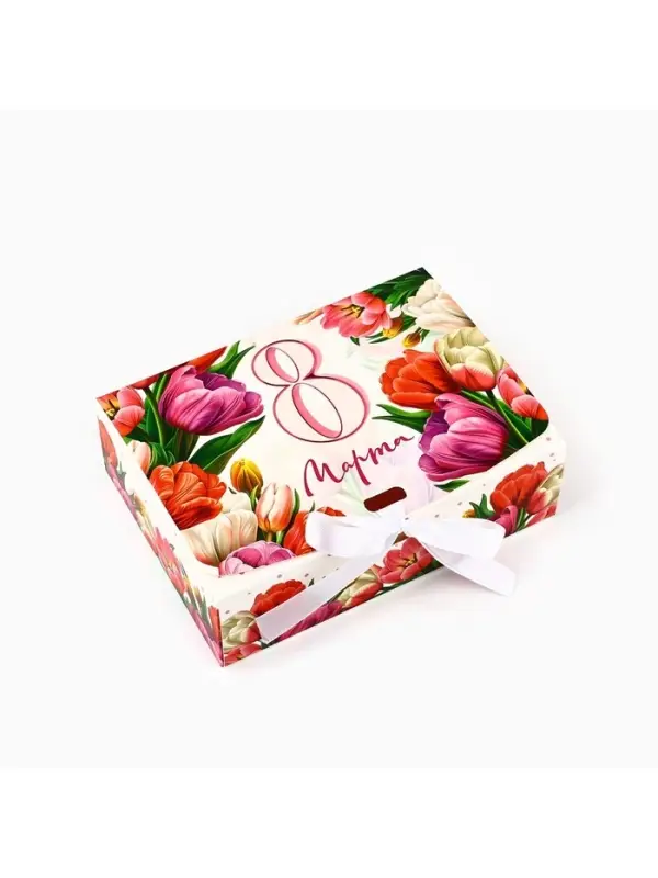 Складная коробка подарочная &laquo;С 8 марта&raquo;, 16.5&times;12&times;5 см
