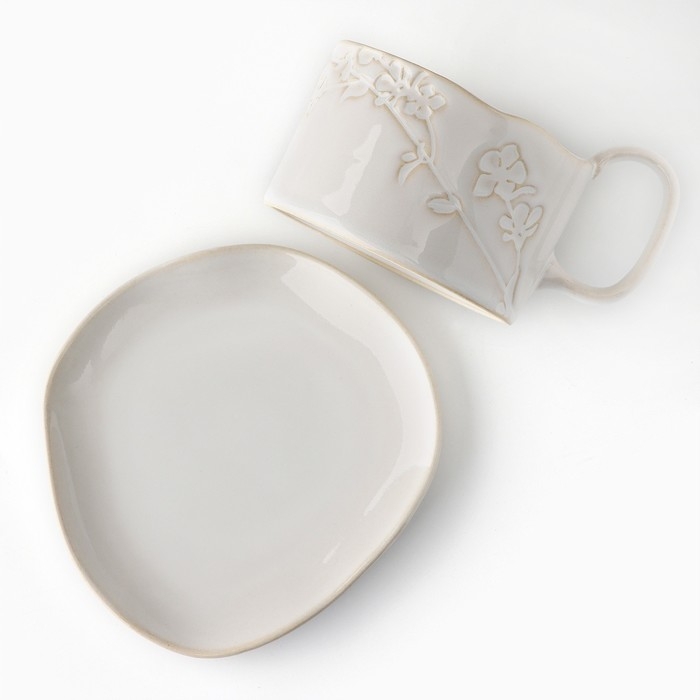 Чайная пара керамическая «Керамик», 2 предмета: кружка 220 мл, блюдце 13х13,6 см Чайная пара керамическая «Керамик», 2 предмета: кружка 220 мл, блюдце 13х13,6 см