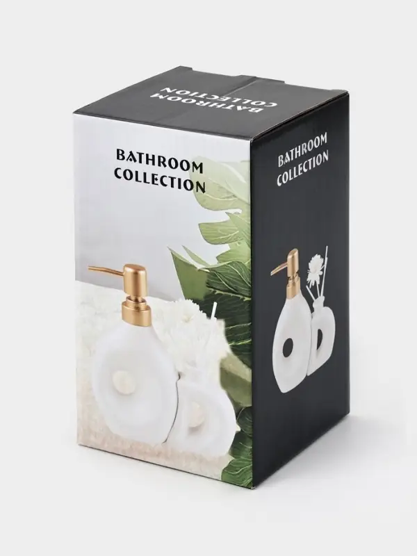 Набор для ванной Набор для ванной "", 2 предмета (Дозатор и диффузор), цвет белый