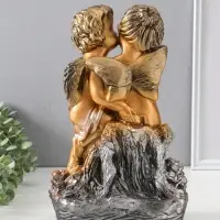 Фигура гипс &laquo;Ангел поцелуй&raquo;, 37&times;23&times;13 см