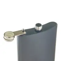Фляжка для алкоголя Мастер К, 300 мл, 10 oz, армейская, нержавеющая сталь, чёрная