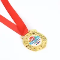 Медаль детская на выпускной &laquo;Выпускник детского сада 2026&raquo;, d=5.5 см, с лентой