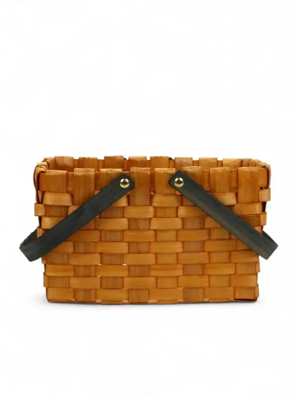 Корзина плетеная 28х23х16 см ручка h=15 см коричневый Корзина плетеная 28х23х16 см ручка h=15 см коричневый