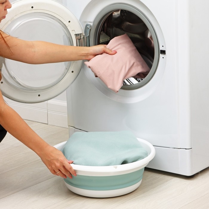 Таз складной «Флекс», 10 л, 39.5×40×5.5 см, цвет морская волна Таз складной «Флекс», 10 л, 39.5×40×5.5 см, цвет морская волна