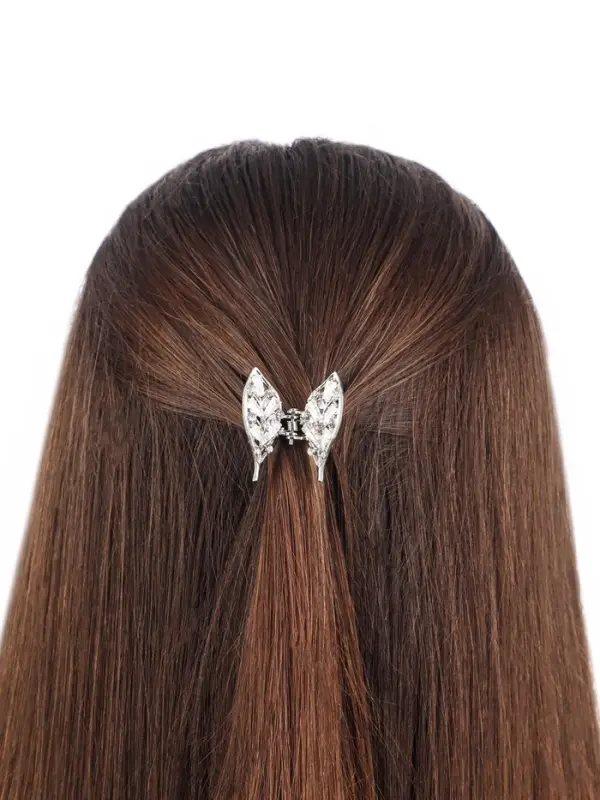 Крабик для волос &laquo;Доротеа&raquo;, лепестки, 3.5 см, серебристый