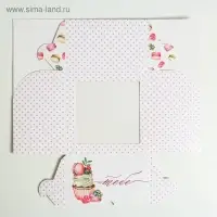 Коробка подарочная для 4 капкейков &laquo;Тебе&raquo;, 16&times;16&times;10 см, с окном