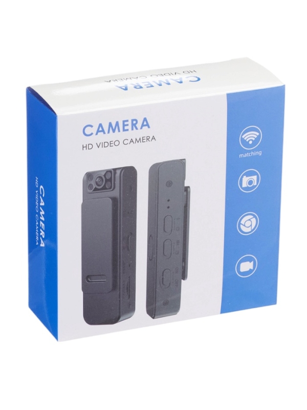 Видеокамера нагрудная CAM-16, 1920х1080, Full HD 1080p, 2 Мп, микрофон, чёрная Видеокамера нагрудная CAM-16, 1920х1080, Full HD 1080p, 2 Мп, микрофон, чёрная