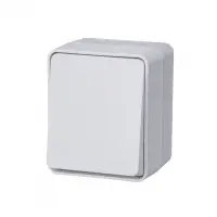 AtlasDesign Profi54 переключатель одноклавишный IP54 10 АХ, БЕЛЫЙ, Россия