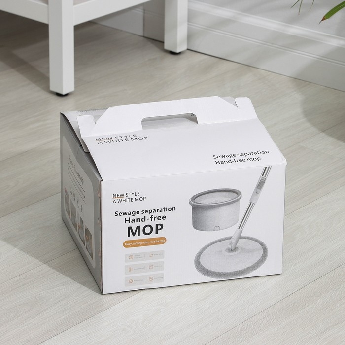 Швабра с отжимом и ведро, насадка из микрофибры, компактный Швабра с отжимом и ведро, насадка из микрофибры, компактный