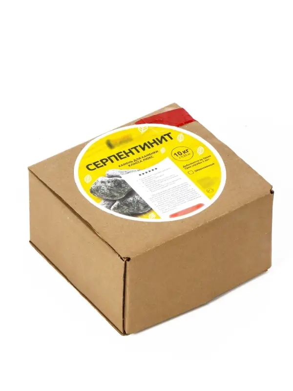 Серпентинит коробка 10 кг Колотый фракция 70 - 150 мм