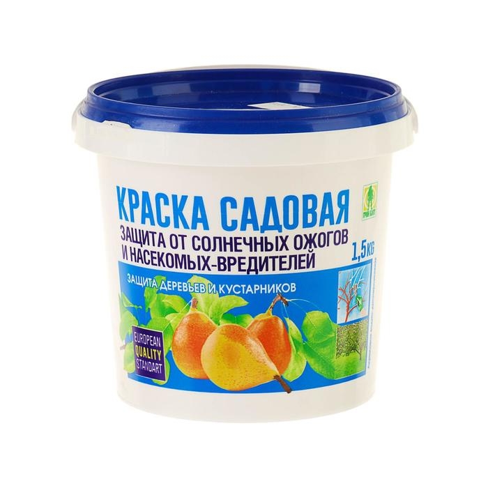 Краска акриловая садовая для деревьев, 1,5 кг Краска акриловая садовая для деревьев, 1,5 кг