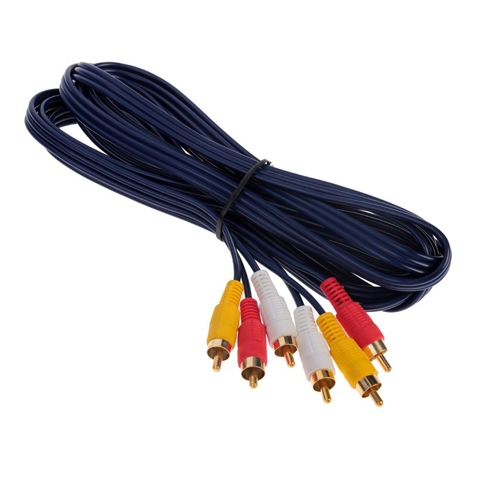 Кабель Luazon KDGN-003, 3xRCA (M) - 3xRCA (M), 3 м Кабель Luazon KDGN-003, 3xRCA (M) - 3xRCA (M), 3 м