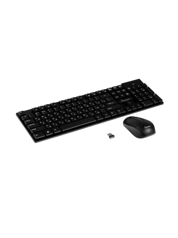 Комплект клавиатура и мышь Smartbuy ONE 400AG, беспроводной, USB, от батареек AA/ААА, чёрный