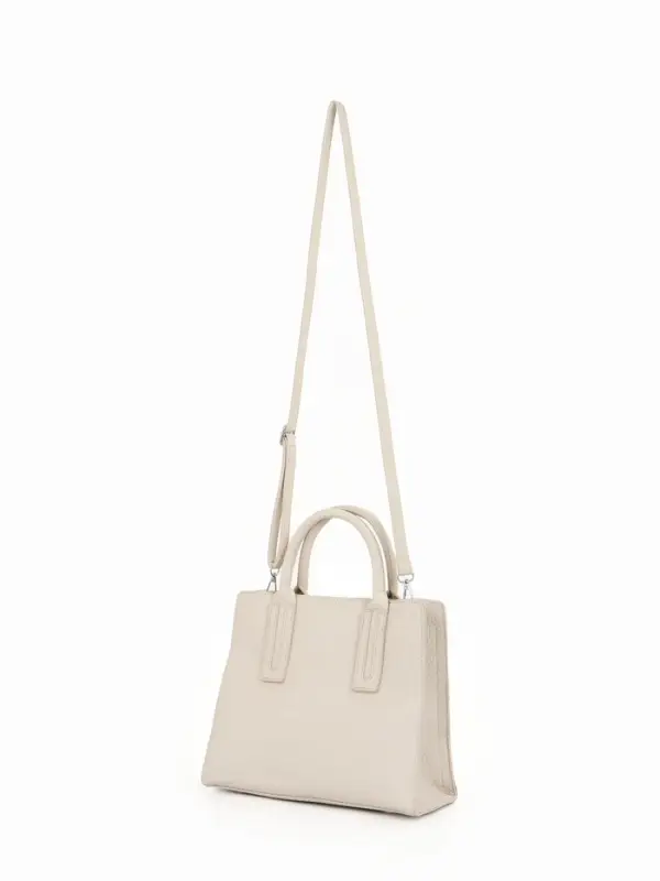 Сумка женская тоут TEXTURA на молнии, 29&times;10&times;25 см, однотонная, молочная