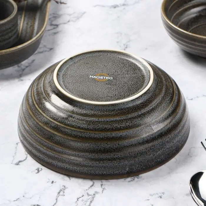 Салатник Magistro Urban, 600 мл, d=16 см, фарфор, серый