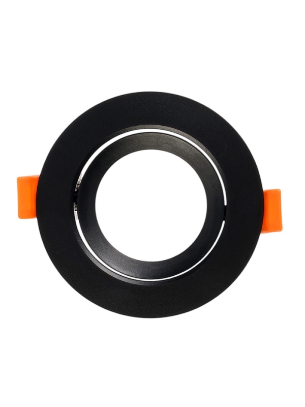 Светильник встраиваемый, поворотный, под лампу MR16, круг, пластик, черный Светильник встраиваемый, поворотный, под лампу MR16, круг, пластик, черный