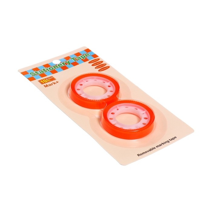 Набор 2 штуки, клейкая лента текстовыделительная (отклеиваемая) 75мм х 10м, оранжевый флуоресцентный Набор 2 штуки, клейкая лента текстовыделительная (отклеиваемая) 75мм х 10м, оранжевый флуоресцентный