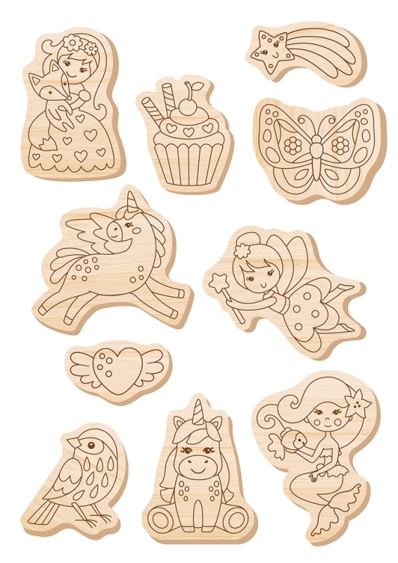 Роспись по дереву  Роспись по дереву "Сказка" (фигурки) Magic ART 05563