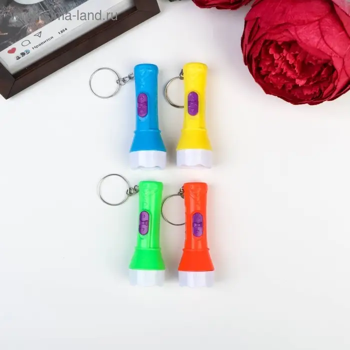 Фонарик брелок для ключей на кольце «Яркий с белой окантовкой», светит, 7×2.2×2.2 см, МИКС Фонарик брелок для ключей на кольце «Яркий с белой окантовкой», светит, 7×2.2×2.2 см, МИКС