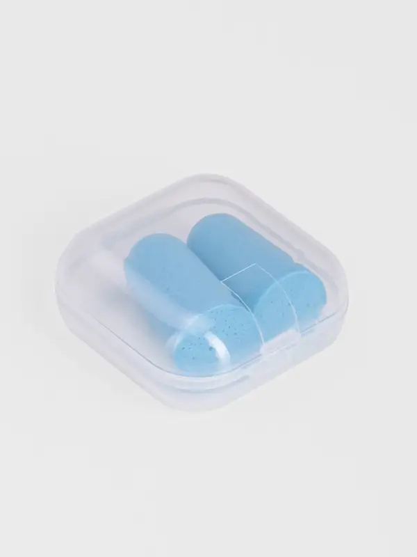 Беруши, 2.5&times;1 см, набор - 10 пар, в футляре, голубые