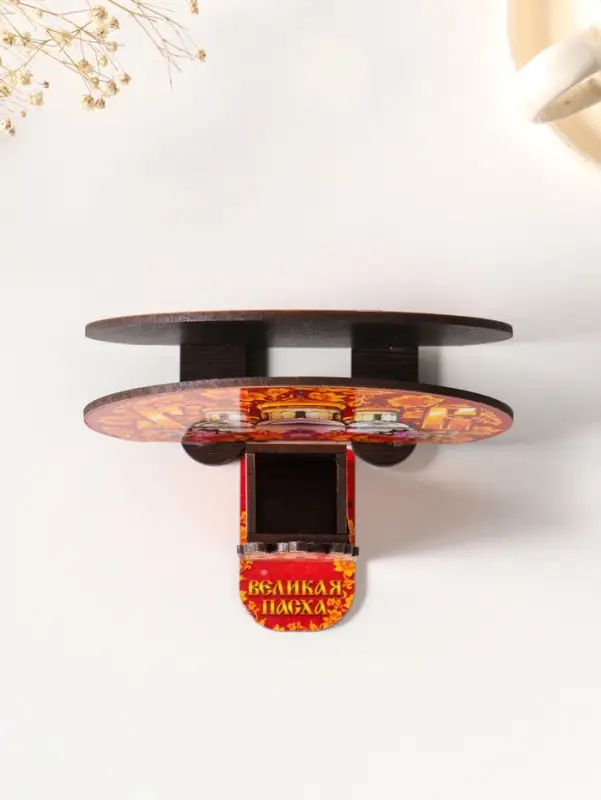 Набор пасхальный салфетница+подставка под зубочистки №3 ,10х12,8х5 см/ 3,7х5,7х7 см