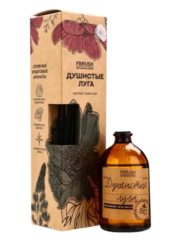 Диффузор ароматический Коллекция BIO Душистый луг 100 мл Диффузор ароматический Коллекция BIO Душистый луг 100 мл