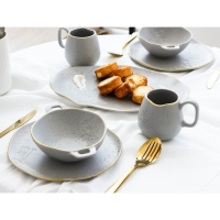 Чайная пара керамическая Dolce Ceramo. «Сканди», 2 предмета: кружка 220 мл, блюдце 13 х 13,6 см
