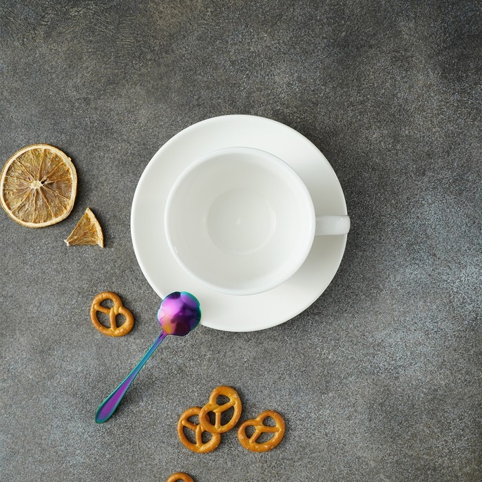 Ложка десертная Magistro &laquo;Цветок&raquo;, длина 12,5 см, цвет хамелеон