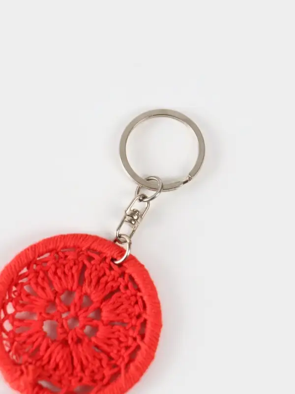 Брелок Брелок "Ловец снов" 19 см, цв. красный