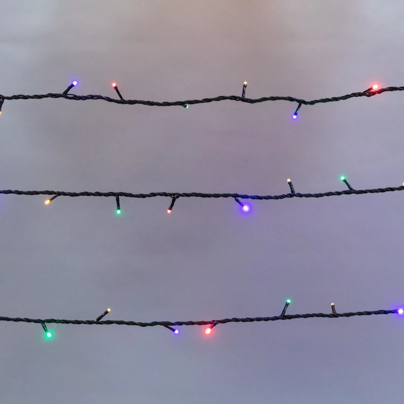 Гирлянда светодиодная Твинкл Лайт 10м, черный ПВХ, 100, мультиколор 303-139