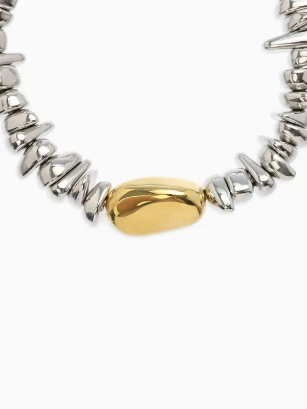 Браслет 3 нити Браслет 3 нити "Каменнное сердце", цвет золотисто-серебристый