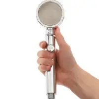 Лейка для душа ZEIN Z0014, пластик/нержавейка, 3 режима, микроскопические точки, цвет хром