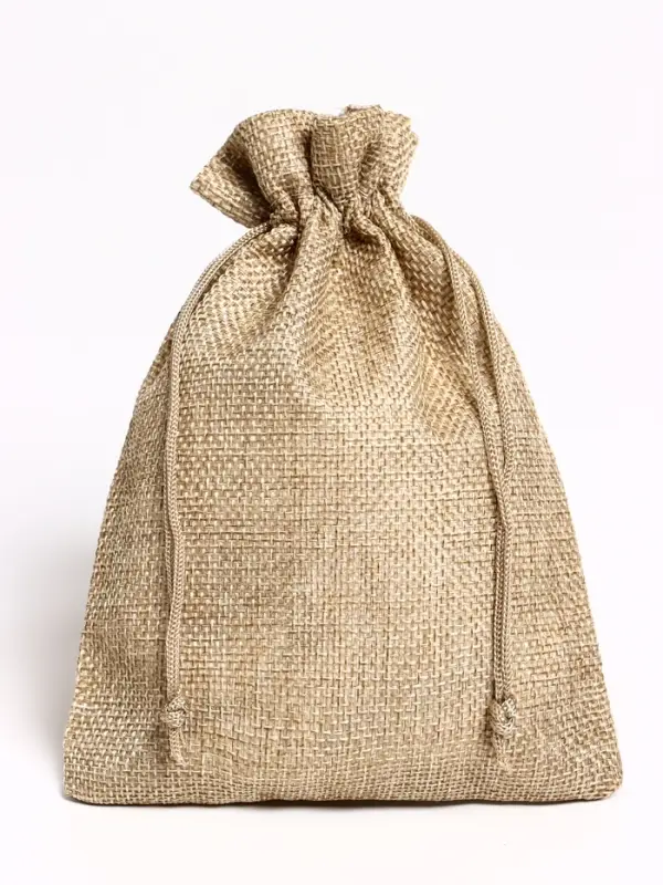 Мешочек подарочный из холщи, серый, 13×18 см Мешочек подарочный из холщи, серый, 13×18 см