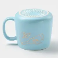 Кружка с ложкой &laquo;Мистер&raquo;, 380 мл, керамика, голубая