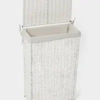 Корзина для белья LaDо́m &laquo;Классика&raquo;, прямоугольная, 37&times;22&times;55 см, белая