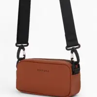 Сумка женская кросс-боди TEXTURA на молнии, 19&times;6&times;10.5 см, рыжая