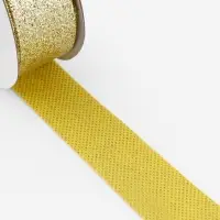 Лента декоративная &laquo;Блёстки&raquo;, 25 мм, 9.1&plusmn;0.5 м, цвет золотой
