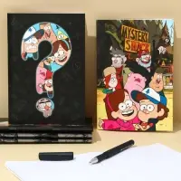 Блокнот А5, 40 листов, на скрепке, в точку, УФ-лак, &laquo;Гравити Фолз&raquo;