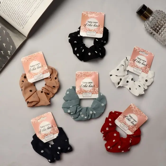 Резинка для волос Резинка для волос "Орбита" классика горох, 10 см, микс